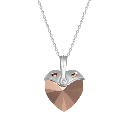 Серебряный кулон "Купидон (Light Siam Shimmer)" с кристаллами Swarovski™